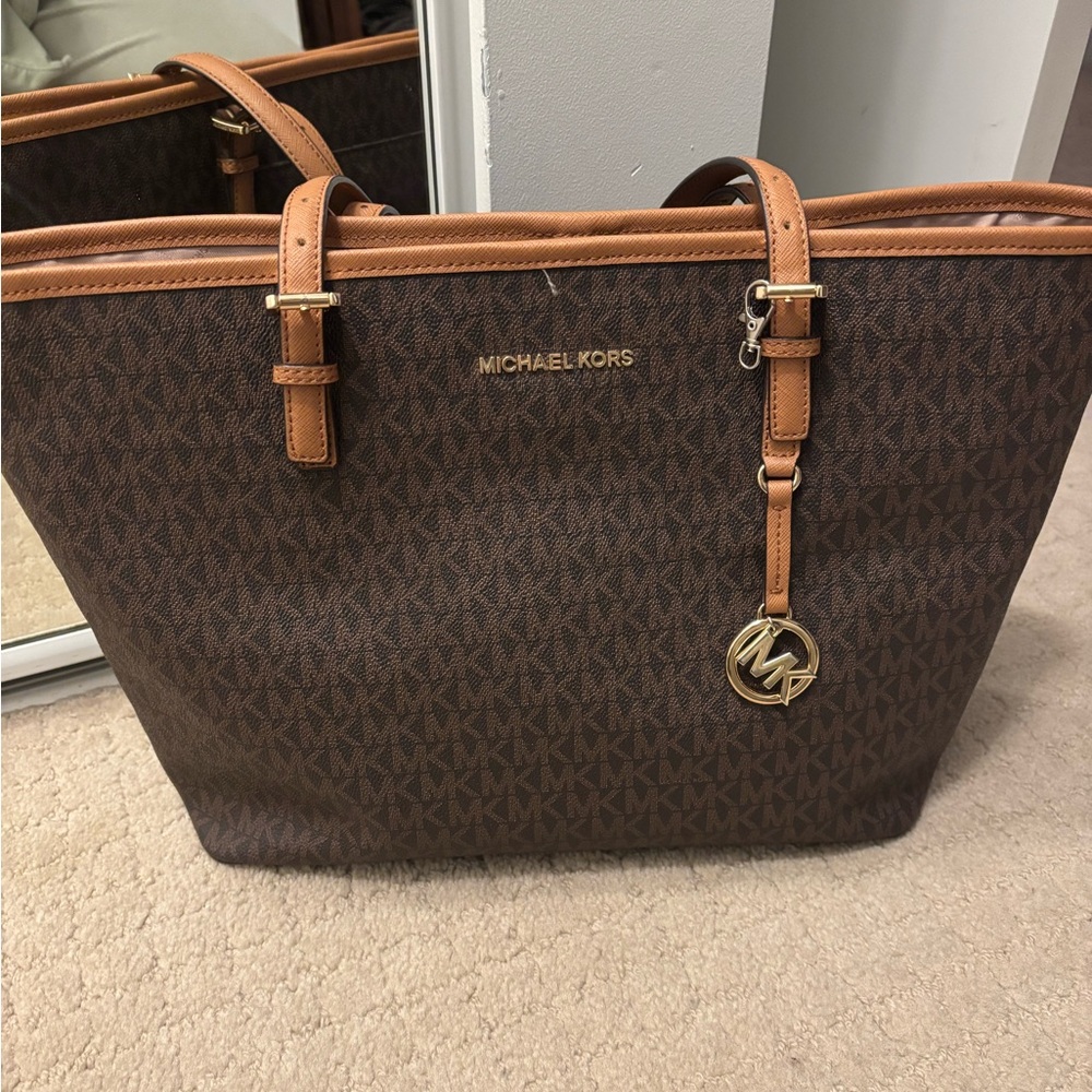 Michael Kors Brown Signature Tote Bag
